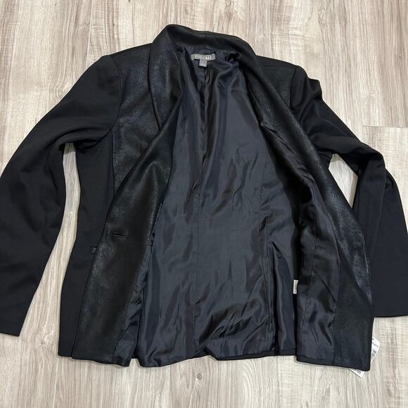 Roz & Ali Women's Black Tailored Blazer Size L Professional Style - Picture 4 of 11